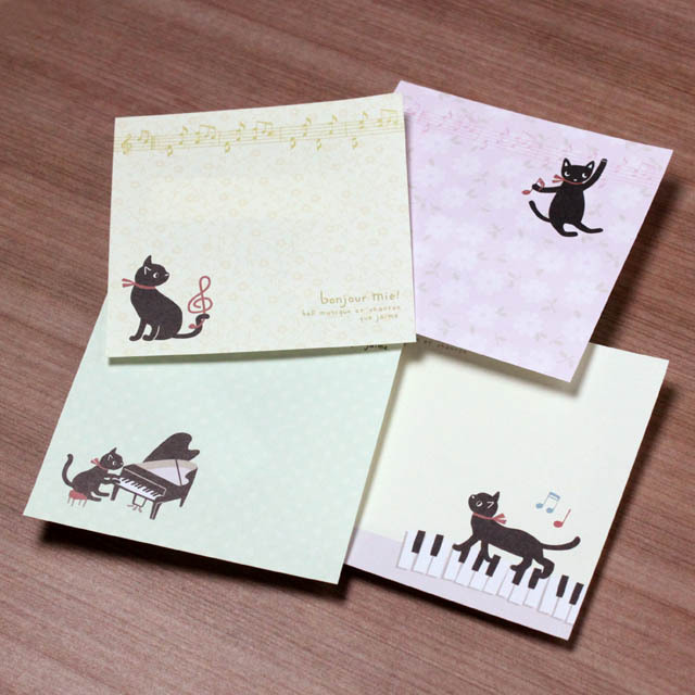 ブロックメモ Boujour Mie 《ピアノ鍵盤》 311818 音楽雑貨