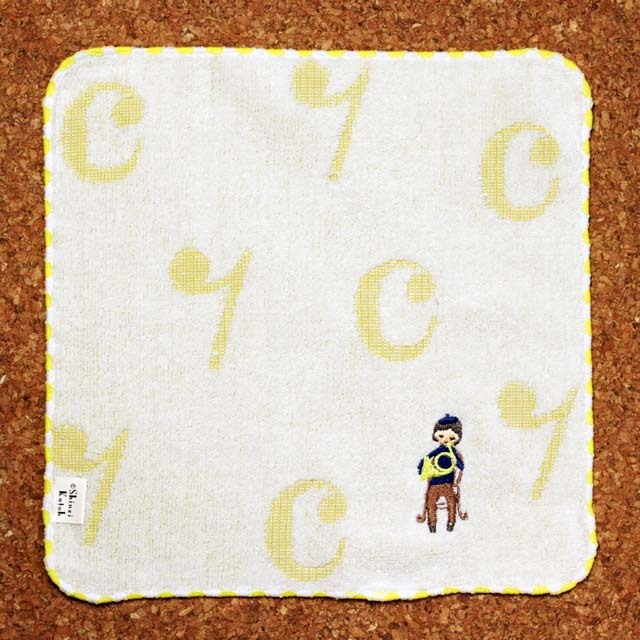 ホルン,Horn,チックトーン,ShinziKatoh,タオルハンカチ,音楽雑貨,音楽グッズ,音楽ギフト,発表会記念