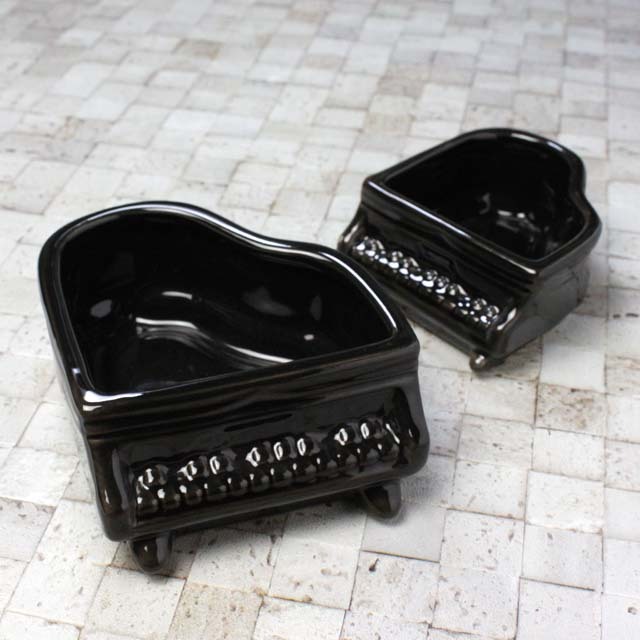 グランドピアノ Trinket Tray 黒 音楽雑貨・アクセサリー専門店