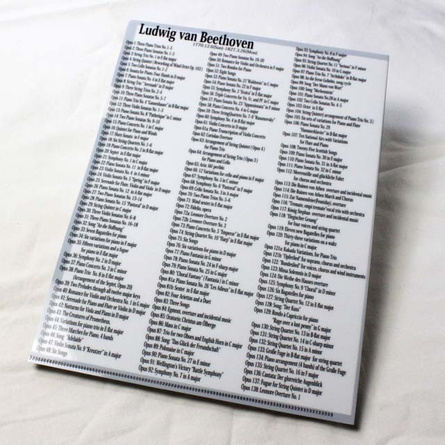 切り絵クリアファイル 《 Beethoven 》 100069 音楽雑貨