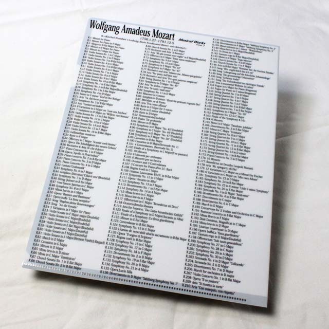切り絵クリアファイル 《 Mozart Vol. 1 》 100038 音楽雑貨