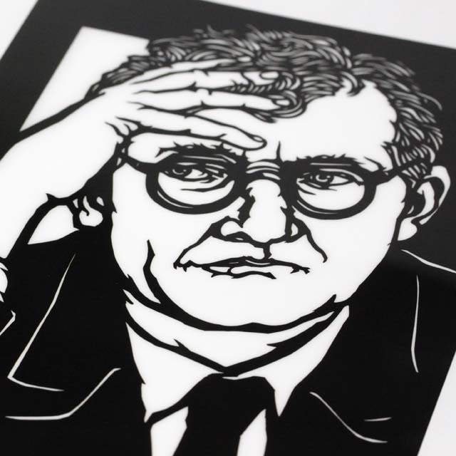 ショスタコーヴィチ Shostakovich クリアファイル クリアフォルダ 切り絵 栗田大地 音楽雑貨 音楽グッズ 音楽文具 音楽ギフト