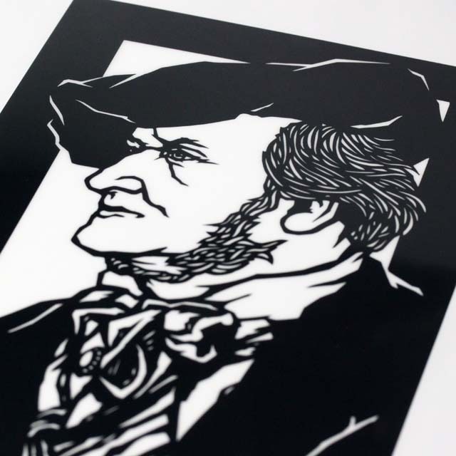 ワーグナー ワグナー Wagner クリアファイル クリアフォルダ 切り絵 栗田大地 音楽雑貨 音楽グッズ 音楽文具 音楽ギフト