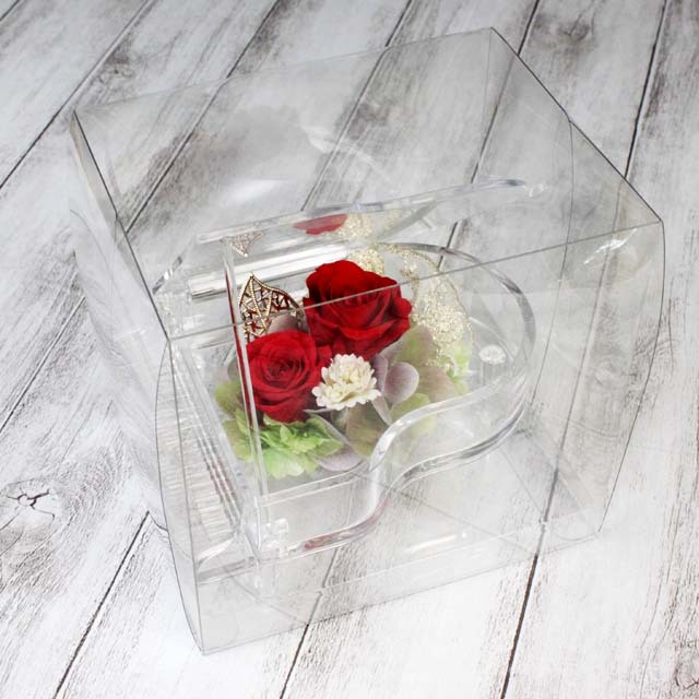 プリザーブドフラワー フラワーアレンジ グランドピアノ piano ピアノ 音楽雑貨 音楽ギフト 音楽グッズ 花束