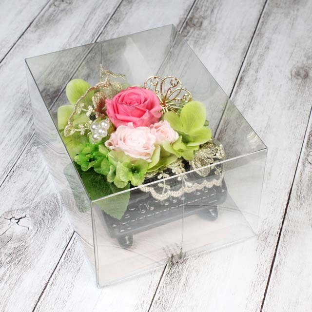 プリザーブドフラワー 《 グランドピアノ 【M】ブラック 》 131811