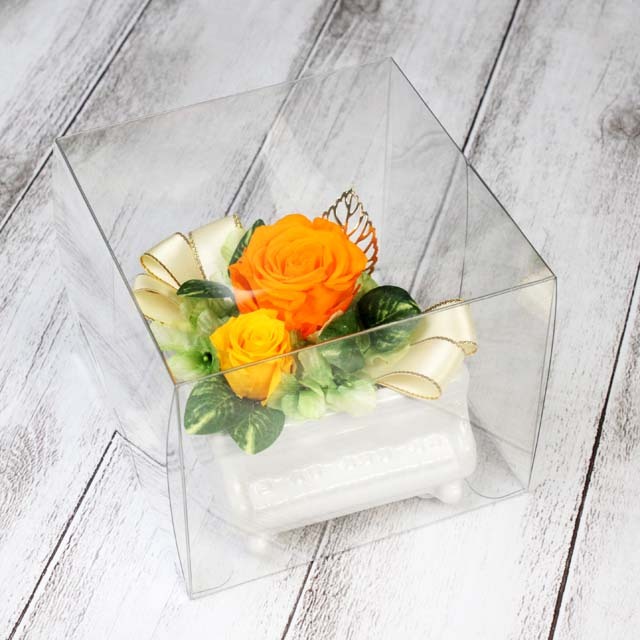 プリザーブドフラワー　ピアノ プリザーブドフラワー 《 グランドピアノ 【S】ホワイト 》 131934