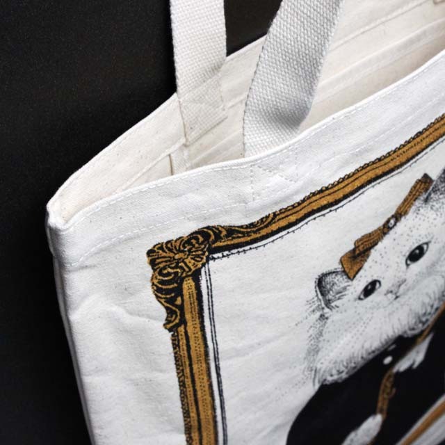 厚手コットンキャンバス・トート 《 フルート淑女 》 104141 音楽雑貨