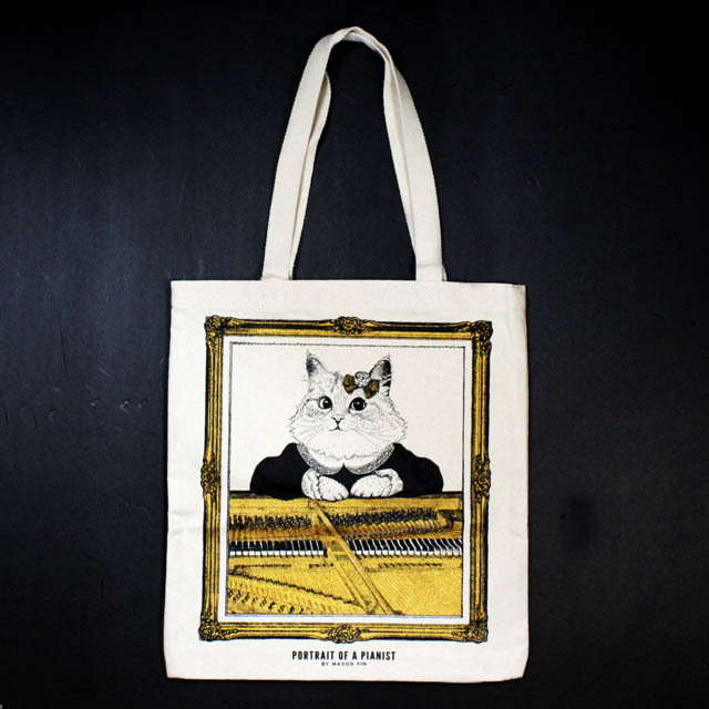 グランドピアノ GrandPiano 厚手コットンキャンバス トート 音楽雑貨 音楽ギフト