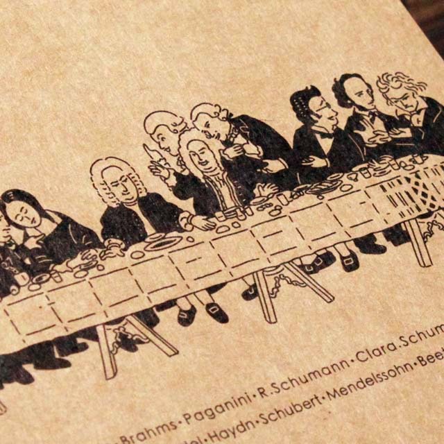 罫線ノート 作曲家の晩餐 マエストロの晩餐 音楽雑貨 音楽ギフト 音楽グッズ