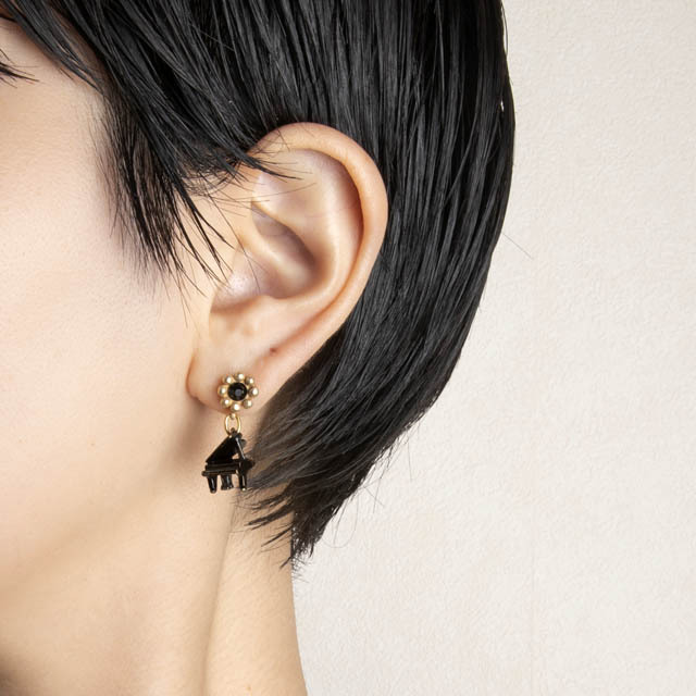 イヤリング ピアス グランドピアノ ペダル記号 音楽アクセサリー 音楽雑貨 音楽グッズ 音楽ギフト