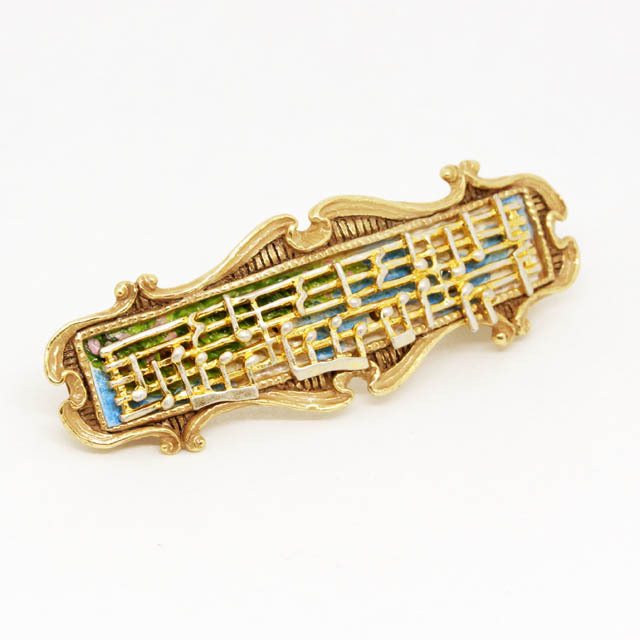 バレッタ 楽譜 フランス組曲 ガヴォット バッハ 音楽アクセサリー 音楽雑貨 音楽グッズ 音楽ギフト