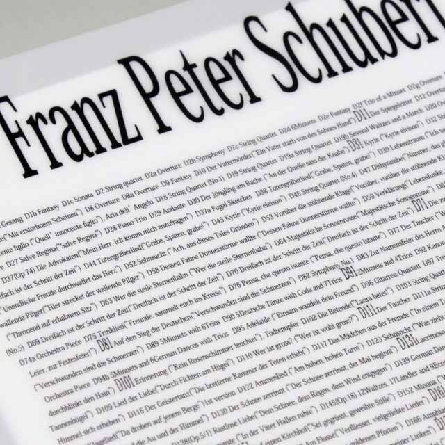 シューベルト Schubert クリアファイル クリアフォルダ 切り絵 栗田大地 音楽雑貨 音楽グッズ 音楽文具 音楽ギフト