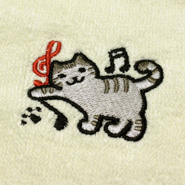 音楽風水タオルハンカチ 《 あか〜勝ち運＆人気運 》 312372 音楽雑貨