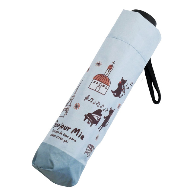 パリの音楽隊 晴雨兼用 折り畳み傘 Bonjour Mie 音楽雑貨 音楽グッズ 音楽ギフト