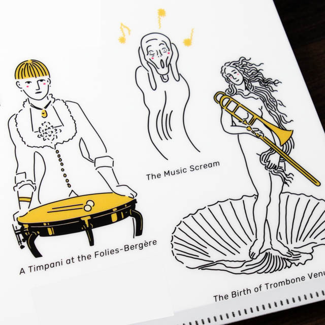 A4 クリアファイル 《 名画 de 音楽 / マスターピース 》 105087 音楽