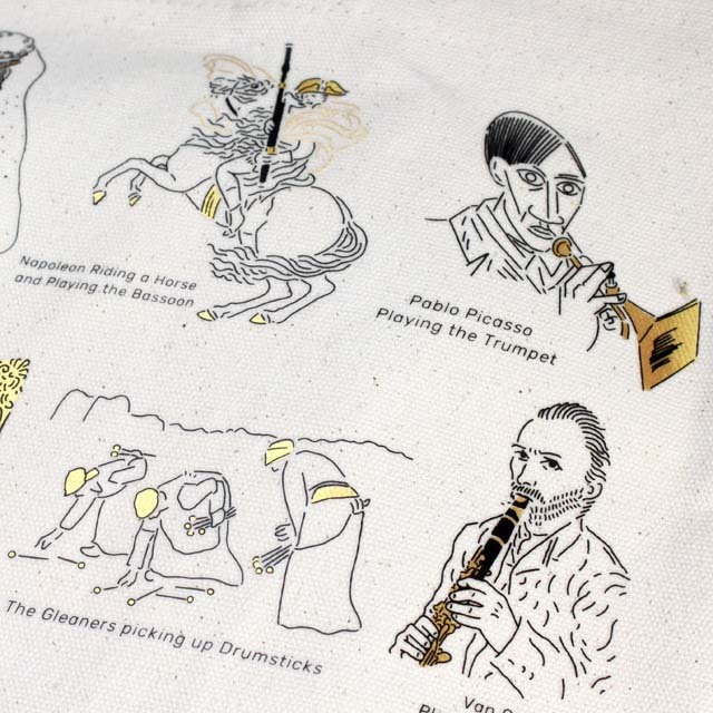 名画de音楽 マスターピース トートバッグ 楽器 音楽雑貨 音楽グッズ 音楽ギフト