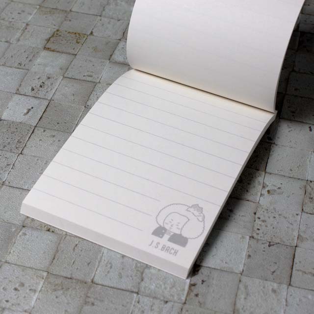 Bach バッハ メモ帳 メモパッド 作曲家 Composer 音楽雑貨 音楽グッズ