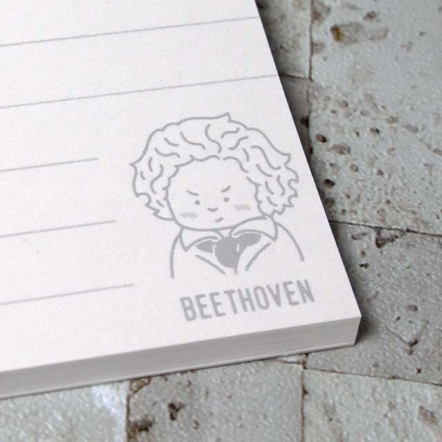 Beethoven ベートーヴェン メモ帳 メモパッド 作曲家 Composer 音楽雑貨 音楽グッズ