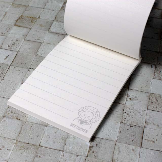 Beethoven ベートーヴェン メモ帳 メモパッド 作曲家 Composer 音楽雑貨 音楽グッズ