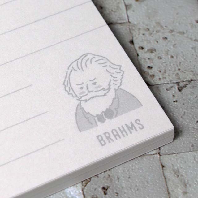 Brahms ブラームス メモ帳 メモパッド 作曲家 Composer 音楽雑貨 音楽グッズ