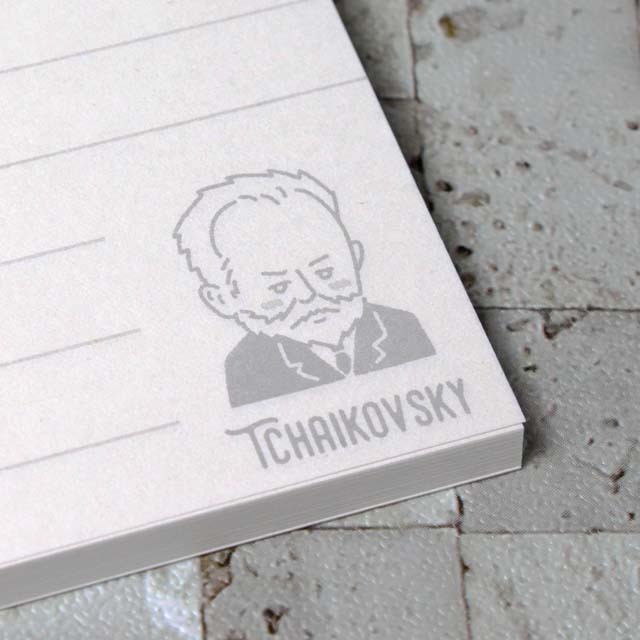Tchaikovsky チャイコフスキー メモ帳 メモパッド 作曲家 Composer 音楽雑貨 音楽グッズ