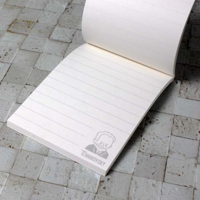 Tchaikovsky チャイコフスキー メモ帳 メモパッド 作曲家 Composer 音楽雑貨 音楽グッズ