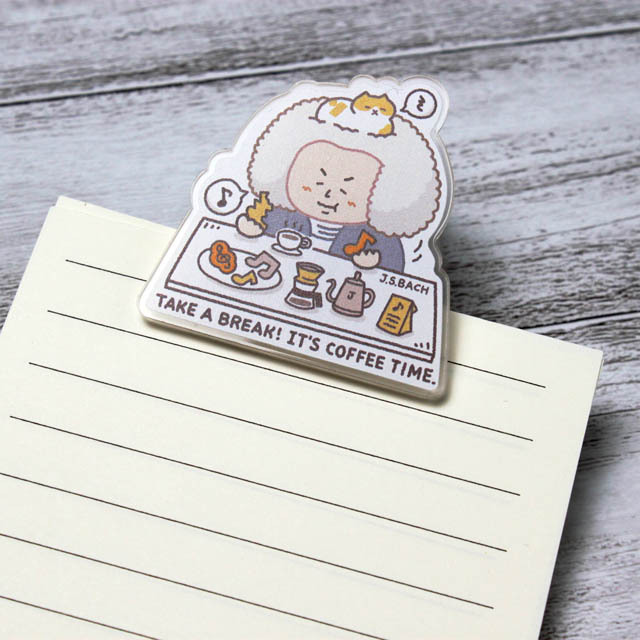 アクリルクリップ バッハ Bach 音楽雑貨 音楽グッズ 音楽ギフト