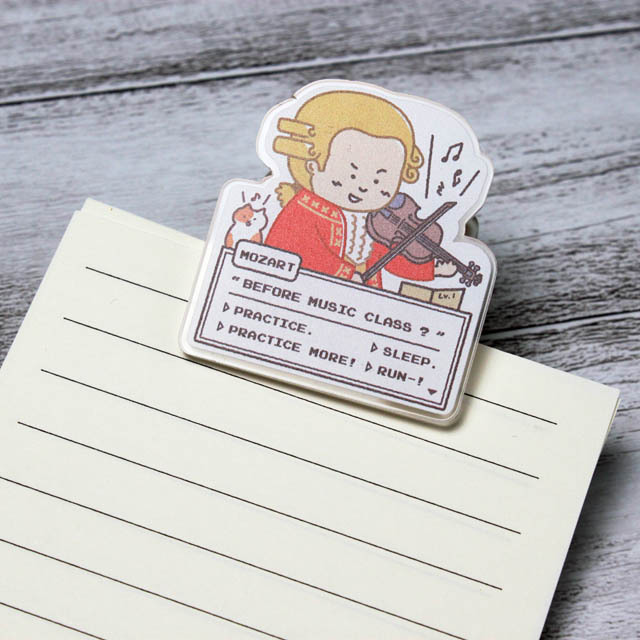 アクリルクリップ 《 モーツァルト 》 104295 音楽雑貨・アクセサリー