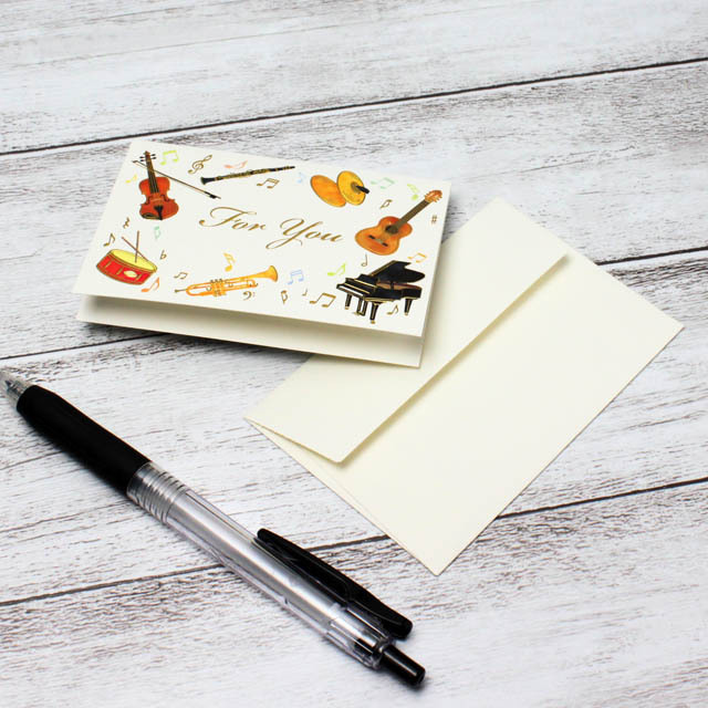 多目的カード ミニカード  ピアノ ヴァイオリン クラリネット For You 音楽雑貨 音楽ギフト