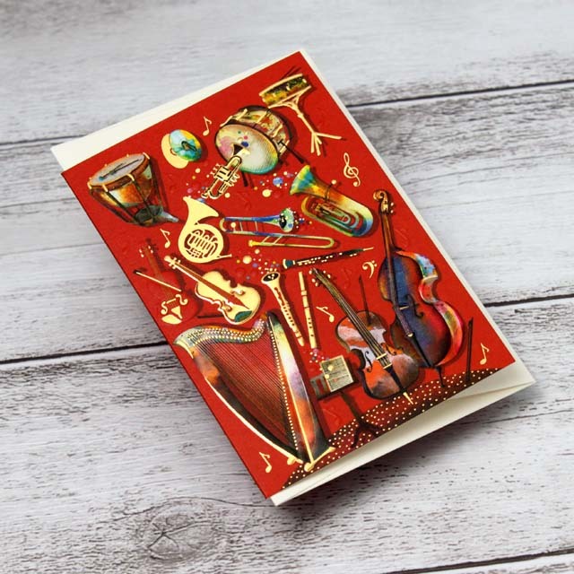 多目的カード ミニカード ユーフォニアム チェロ コントラバス 音楽雑貨 音楽ギフト