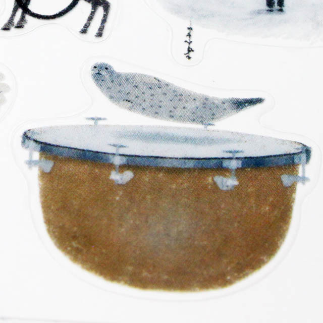 シール ステッカー ティンパニ マリンバ 動物 音楽雑貨 音楽グッズ 音楽教室