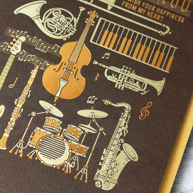 多目的カード グリーティングカード JUST FOR YOU 楽器 音楽雑貨 音楽ギフト 音楽グッズ