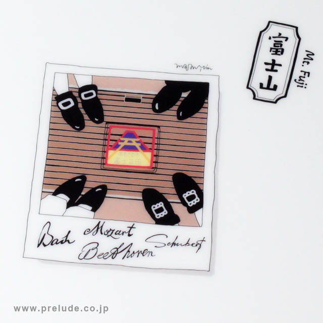 作曲家四人旅 A5版クリアファイル 富士山 バッハ モーツァルト ベートーヴェン シューベルト