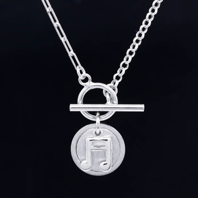 シルバー ブレスレット ２連16分音符 音楽アクセサリー 音楽雑貨 音楽ギフト
