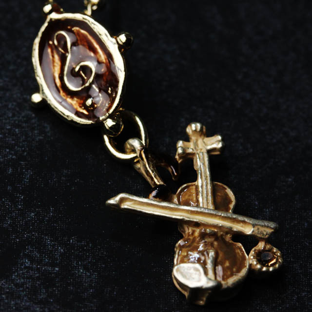 ヴァイオリン ト音記号 ペンダント 音楽雑貨 音楽ギフト 音楽アクセサリー