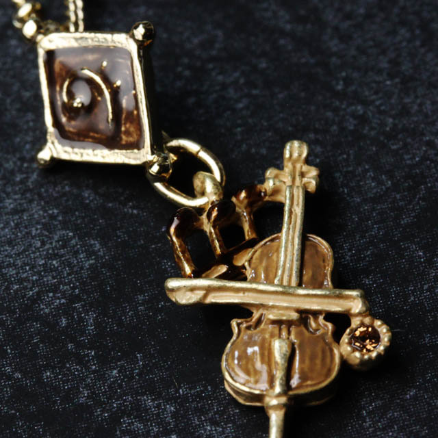 チェロ ヘ音記号 ペンダント 音楽雑貨 音楽ギフト 音楽アクセサリー