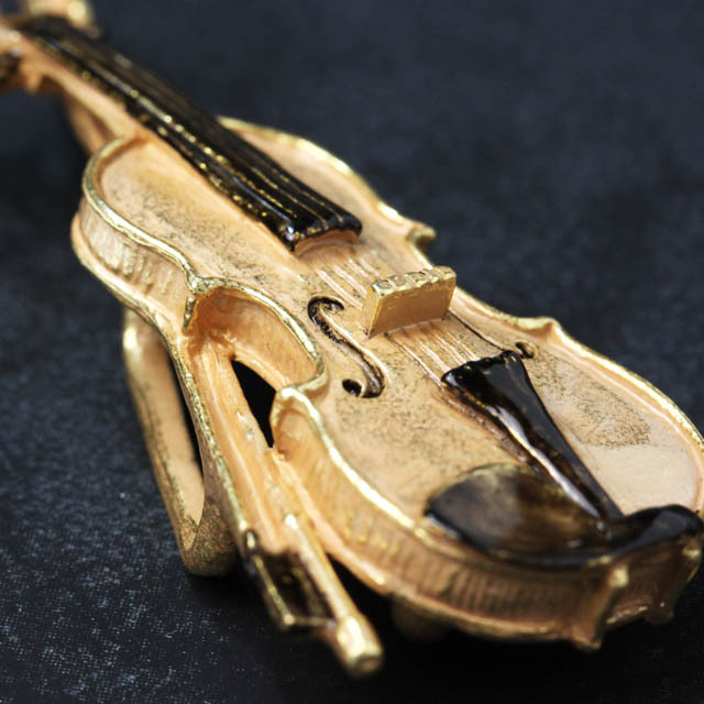 ヴァイオリン 帯留め 和装 音楽雑貨 音楽ギフト 音楽アクセサリー