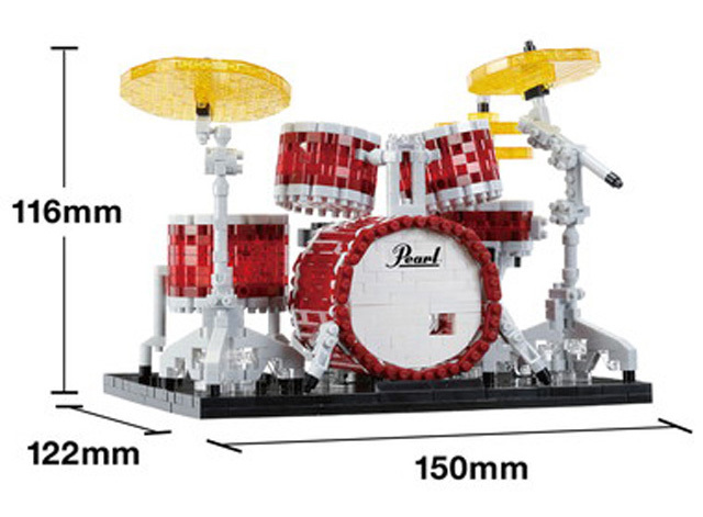 ナノブロック Pearl ドラムセット パーカッション 音楽雑貨 音楽グッズ 音楽ギフト
