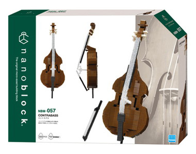 ナノブロック コントラバス ウッドベース 音楽雑貨 音楽グッズ 音楽ギフト