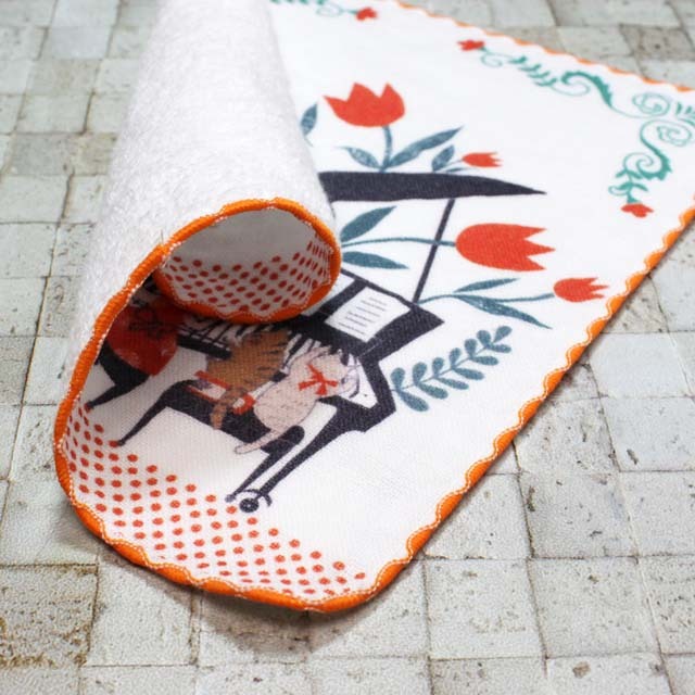 泉州タオル ShinziKatoh タオルハンカチ 五連弾 グランドピアノ 音楽雑貨 音楽グッズ 音楽ギフト