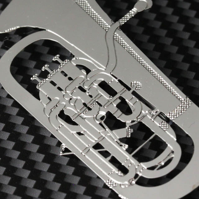 純金メッキ栞 しおり ユーフォニアム Euphonium 音楽雑貨 音楽ギフト音楽グッズ 記念品