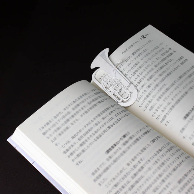 純金メッキ栞 しおり ユーフォニアム Euphonium 音楽雑貨 音楽ギフト音楽グッズ 記念品