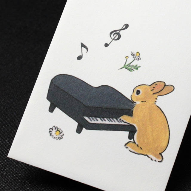 ポチ袋 うさぎ グランドピアノ 音楽雑貨 音楽グッズ 演奏会謝礼