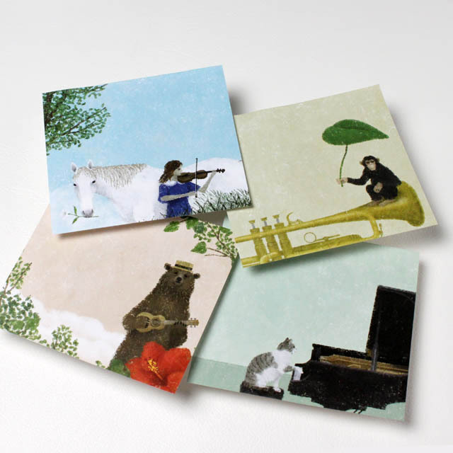 ブロックメモ ハミング ヴァイオリン ウクレレ トランペット ピアノ 音楽雑貨 音楽グッズ