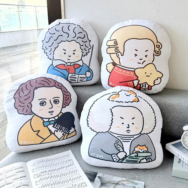 作曲家 ピロー クッション 音楽雑貨 音楽グッズ 音楽ギフト