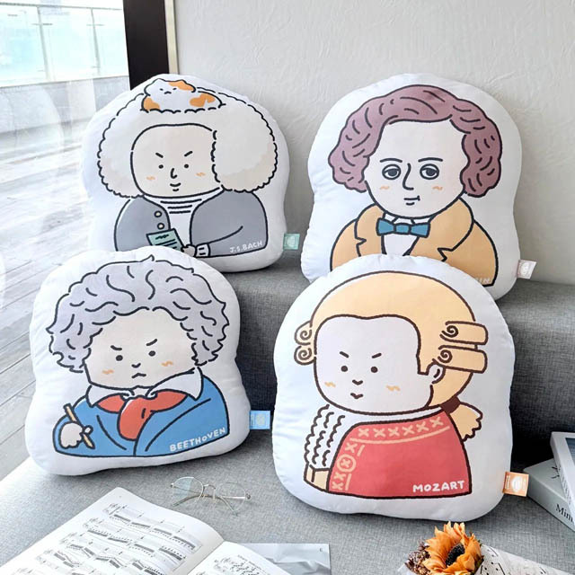 作曲家 ピロー クッション 音楽雑貨 音楽グッズ 音楽ギフト
