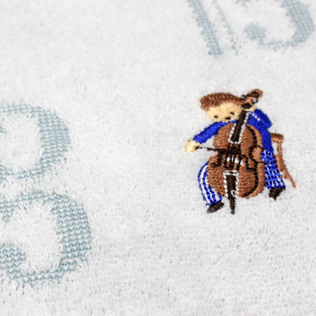 チェロ,Cello,Vc,ハ音記号,チックトーン,ShinziKatoh,タオルハンカチ,音楽雑貨,音楽グッズ,音楽ギフト,発表会記念