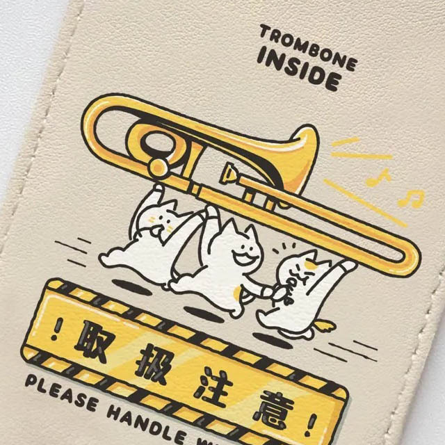 楽器便 ラゲッジタグ トロンボーン Trombone 音楽雑貨 音楽グッズ 音楽ギフト