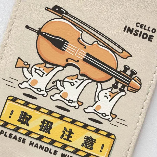 楽器便 ラゲッジタグ チェロ Cello 音楽雑貨 音楽グッズ 音楽ギフト