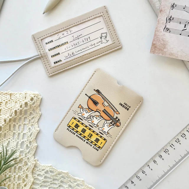 楽器便 ラゲッジタグ チェロ Cello 音楽雑貨 音楽グッズ 音楽ギフト
